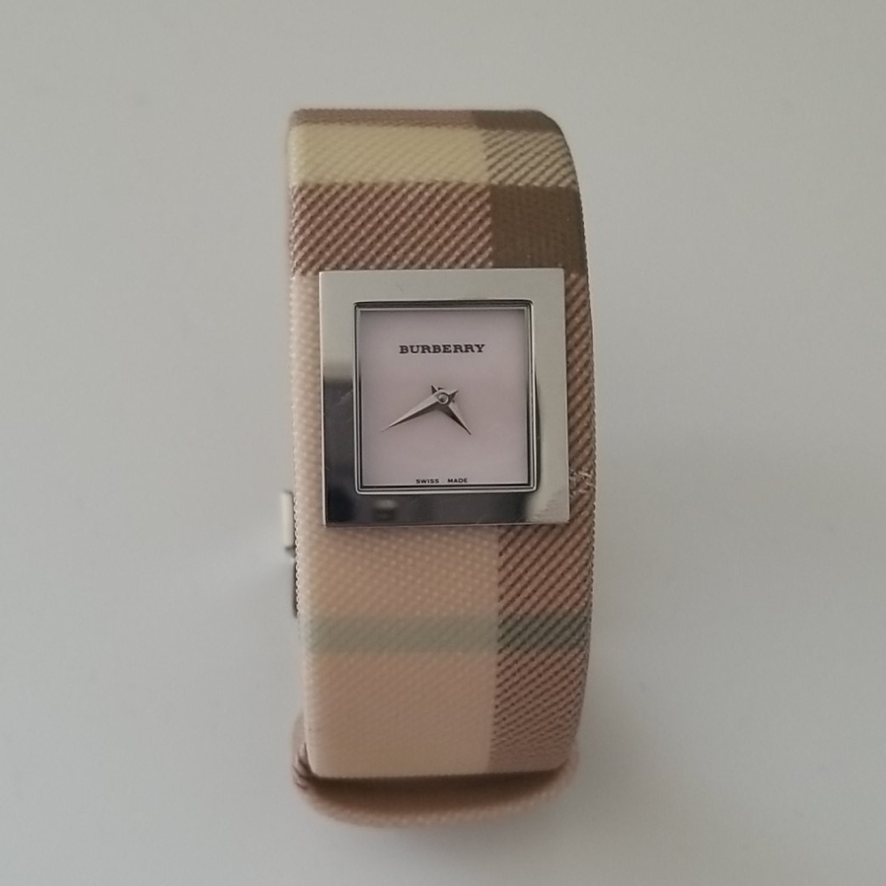 Pink Plaid Burberry watch